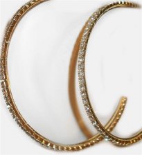 GOLD gep True Jewel Diva Goddess Pierced Hoop earrings