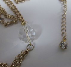 Original Sexy Body Chain ® Made in the USA Clear Gem Cross Over