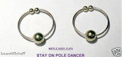 Pole Dance silver sp NIPPLE pierce less Personal