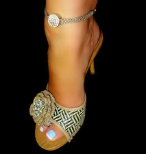 One of a Kind Rhinestone Mesh Anklets Assorted Styles and Colors