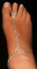 Barefoot Crystal rhinestone Thong Anklet QUALITY!!!!!