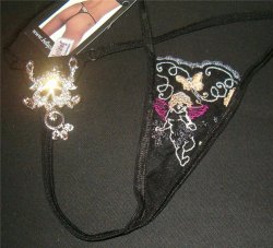 Rhinestone crystals Butterfly Jewelry Thong G Pantie