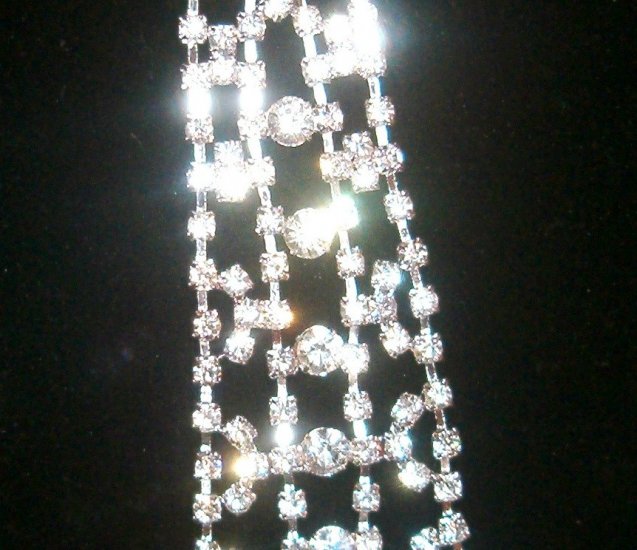 Diva Huge RHINESTONE sexy Neck Tie Long exceptional - Click Image to Close