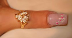 Cubic Zirconias Gold gep Stunning Thumb Ring or finger