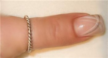 Twisted Silver tone Thumb Ring Stackables