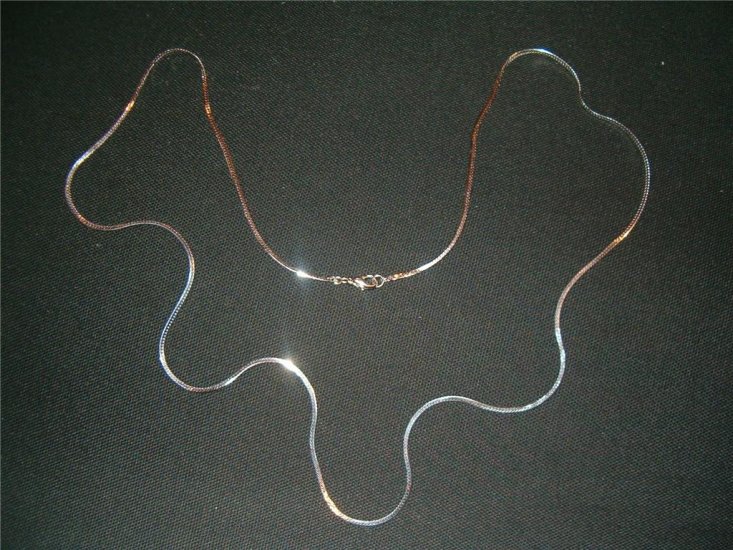 Silver sep Herringbone thin Classy Necklace Belly Chain - Click Image to Close
