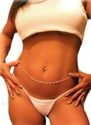 Elegant Pearl thin and classy with bars Silver sp Belly Chain
