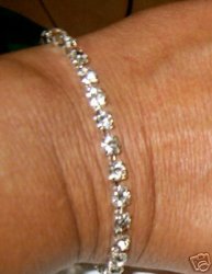 Crystal Rhinestone Silver sep Sexy wrist Bracelet
