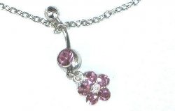 Navel bar crystal belly chain detachable 2 in 1 pick ur size cus