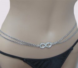 Infinity Sexy Body Chain Silver Swag Double Silver or Gold