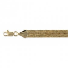 Gorgoeus herringbone smooth 14 karat GOLD gep watersafe necklace