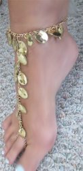 Barefoot Anklet Chain Dancer One size fit DROPS Yummy