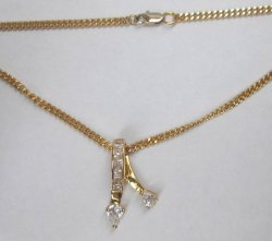 Boot Accessory GOLD cubic zirconia stuuning Chain