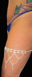 Leg Rhinestone Thigh high Stripper Dancer Chain Adjustable
