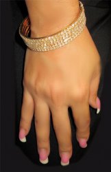 5 Rows austrian gorgeous quality crystal Bangle metal Bracelet