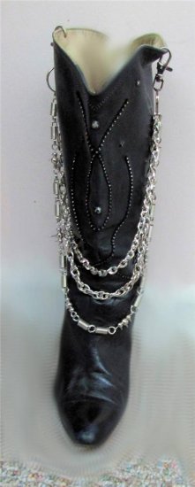 Biker Hot Cowboy Sexy Unisex Boot Chains 17inches Spikes or Snow - Click Image to Close