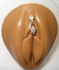 16G Curved Pierced Clitoris Labia Intimate Female Bar Crystals