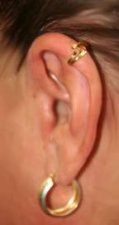 Triple Swish Sterling Vermeil Gold Overlay Ear Cuff