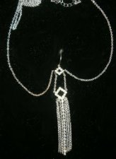 Diamond Drape Stunning Attached Pierced Belly Chain