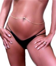 Scroll Thick Interchangable Navel Bar ring Belly Chain