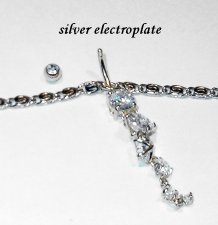 Scroll Thick Interchangable Navel Bar ring Belly Chain