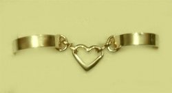 Double Fetish Heart GOLD gep Vermeil SS Band Toe rings