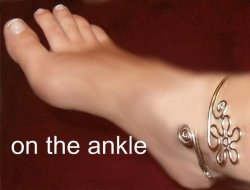 Open Etched Flower Arm Ankle Sexy Bracelet Cuff Band