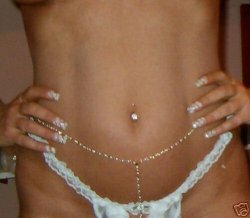 Pearl small and delicate Anklet Chain Matching belly Chain SET