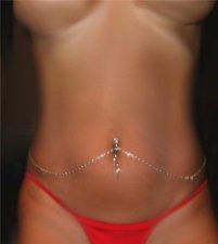 Interchangeable adjustable Navel Bar Silver sep Belly Chain
