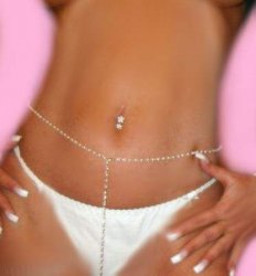 Long and sexy tiny pearl link Belly Chain