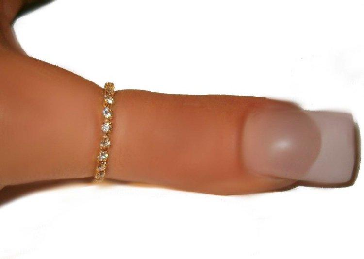 Simple sexy one size rhinestone crystal thumb ring - Click Image to Close