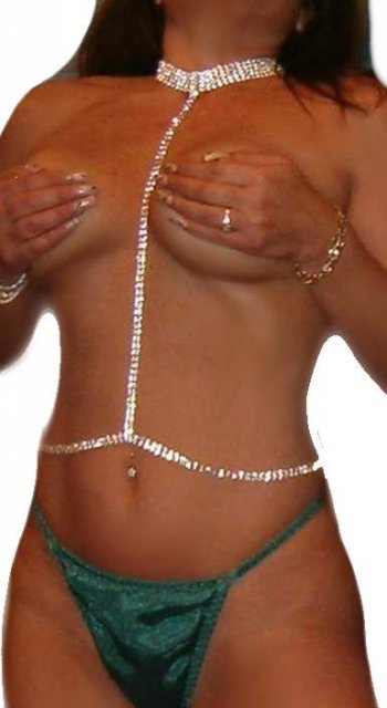 Miss Diva 5 Row Genuine Crystal Rhinestone Choker Body Chain