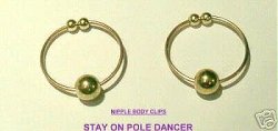 Pole Dance silver sp NIPPLE pierce less Personal