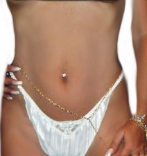 Miss Mercedes Detach Nipple Belly Swarovski Body Chain