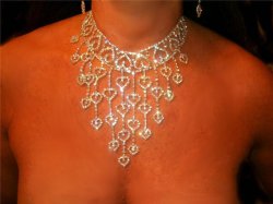 Genuine Rhinestone crystals Hearts and Hearts Stunning collar
