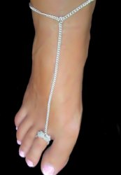 Color Beaded Cluster Toe Ring Barefoot SP Anklets Pastel Colors