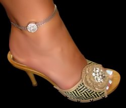 One of a Kind Rhinestone Mesh Anklets Assorted Styles and Colors