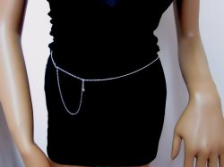 Gorgeous Sterling Silver Smooth Cobra Body Belly Chain
