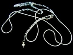 Gorgeous Sterling Silver Smooth Cobra Body Belly Chain