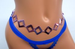 Diamond Shape 4 Pastel Colored Metal Adorable Fashion Belts Adju