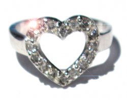 Miss Love Cubic Zirconia SS Heart Adjustable Toe Ring