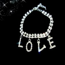 Dangle Love Rhinestone Adjustable Anklet GORGEOUS & SEXY