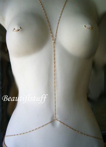 "Ms Secret of Sexy" V Neck New Design Body Belly Chain