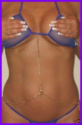 DANCER CHAINS 14 KT GOLD gep BELLY BODY CHAIN - Click Image to Close