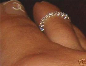 Stackables Aqua Blue Rhinestone Crystal Toe Finger Ring