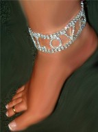 Submissive Cuff Rhinestone Anklet
