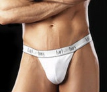 Size Large Koi Mens Thong Underwear White