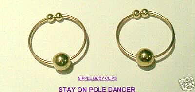 Pole Dance silver sp NIPPLE pierce less Personal - Click Image to Close